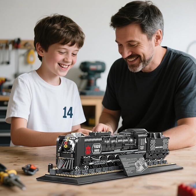 Steam Train Building Block 66801, Collectible Steam Locomotive Display Set, Classic Steam Train Model Toy, The Ultimate Gift Set for Adults 14+, 1546 PCS