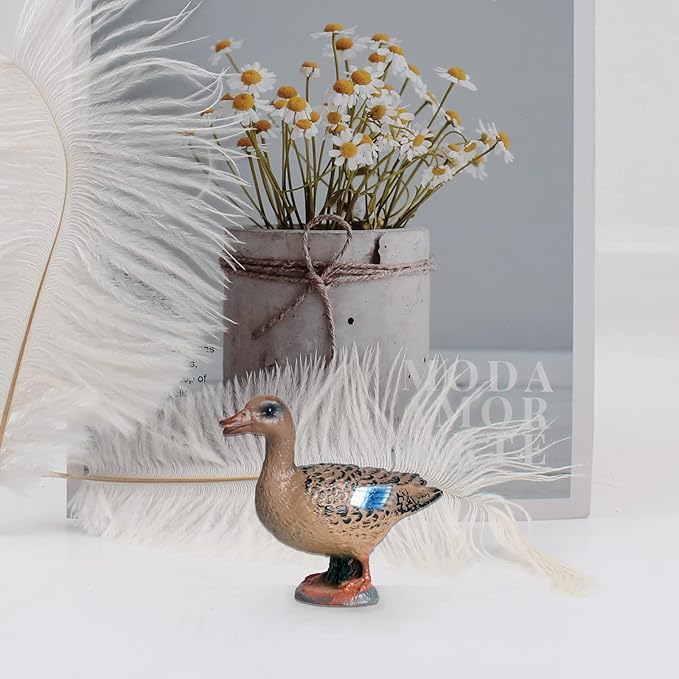 LC JoyCre Duck Figurines Plastic Duck Toys Farm Animal Figure Eduactional Project Diorama Model Toy for Kids