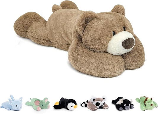 Niuniu Daddy 24" | 5 Pound Weighted Teddy Bear Stuffed Animals for Adults Kids, Large Bear Plush Toy, Cute Brown Bear Body Pillow with Soft Fur for Christmas Birthday Holidays Presents