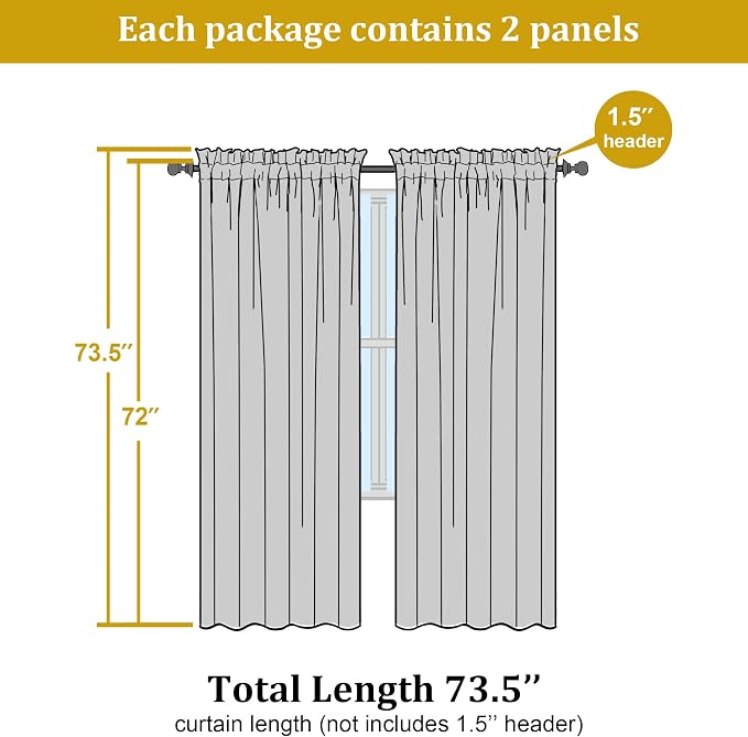 OWENIE Hot Pink Sheer Curtains for Bedroom Living Room 72 Inches Long 2 Panels Set, Modern Light Filtering Sheer Curtain Rod Pocket Clear Drapes for Window Sliding Door, Hot Pink, Each 42 x 72 Inch