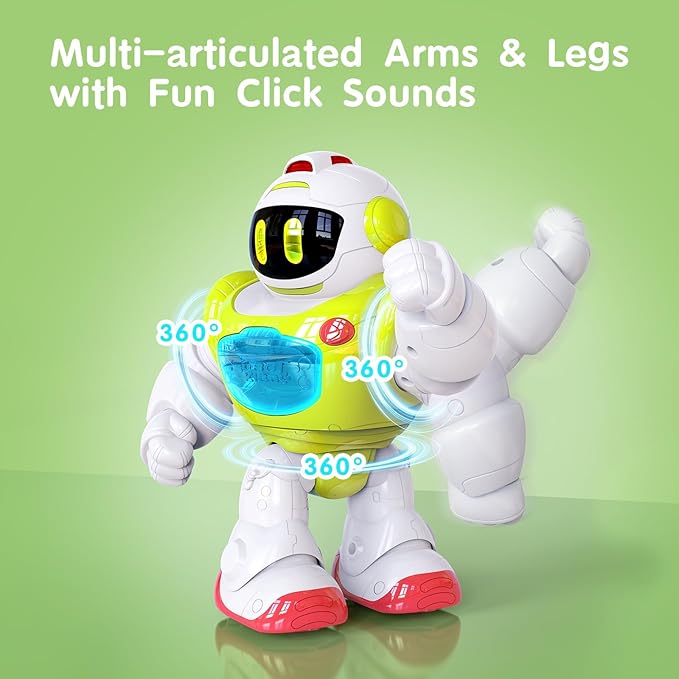 P&C Baby Walking Activity Remote Control Robot with Musical, Sounds, Light Interactive Early Learning Toddlers Toys for Birthday Gift
