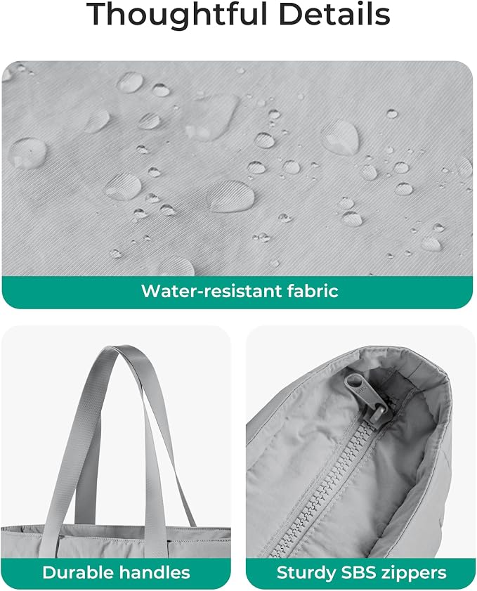 BAGSMART Tote Bag for Women, Tote Bag with Zipper Work Tote with Compartments Nurse Shoulder Hanbag for Travel, Gym