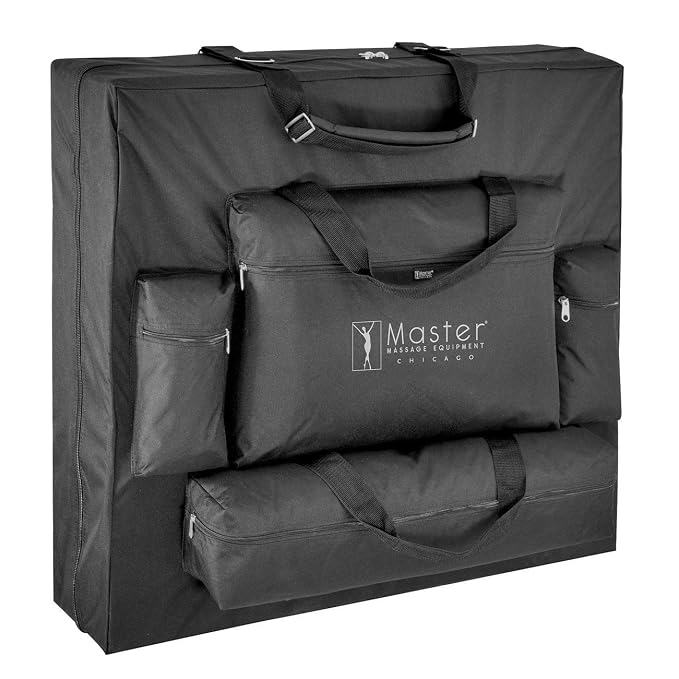 Master Massage 30" Roma Therma-Top Portable Massage Table Pro Package, Black, Adjustable Heating System