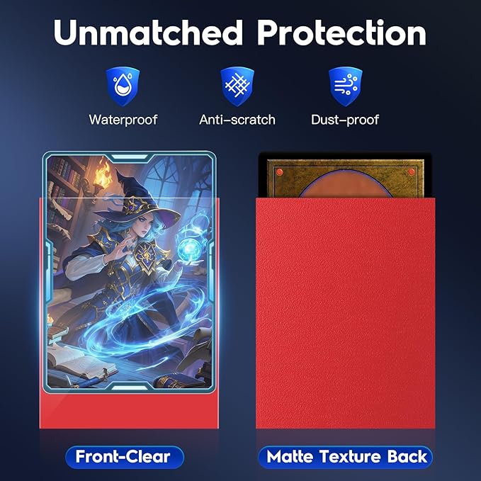 500ct Trading Card Sleeve Perfect Fit MTG Card Sleeves Sports Card Protector for Photocard, Standard TCG Cards Sleeve Fit for Magic Baseball Card 66 * 91 mm