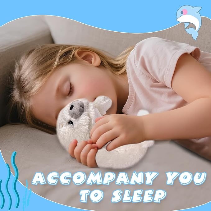 7.8" White Seal Plush – Posture Improvement Desk Buddy – Soft & Supportive Sitting Companion – Cute Stuffed Animal for Office, Study, and Gift