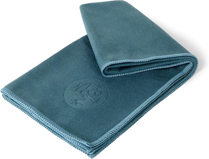 Manduka eQua Hand Towels - 16" | Rapid Moisture Activated Grip | Quick Drying, Soft Microfiber | Machine Washable | 16 x 26.5 inches | Sage Solid