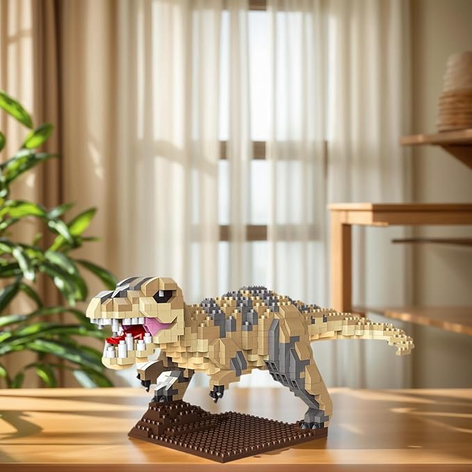 Dinosaur Micro Mini Building Block Sets for Adults, No Compatible with Lego, Building Toys for Home & Office Decor, MOC 3D Creative Model Gifts for Christmas