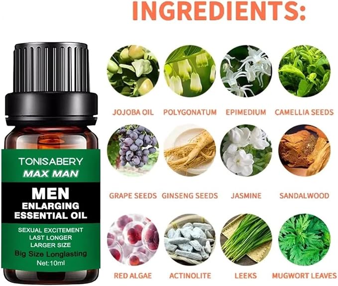 Tonisabery Max Man Essential Oil – Male Massage (10ml) (Green)