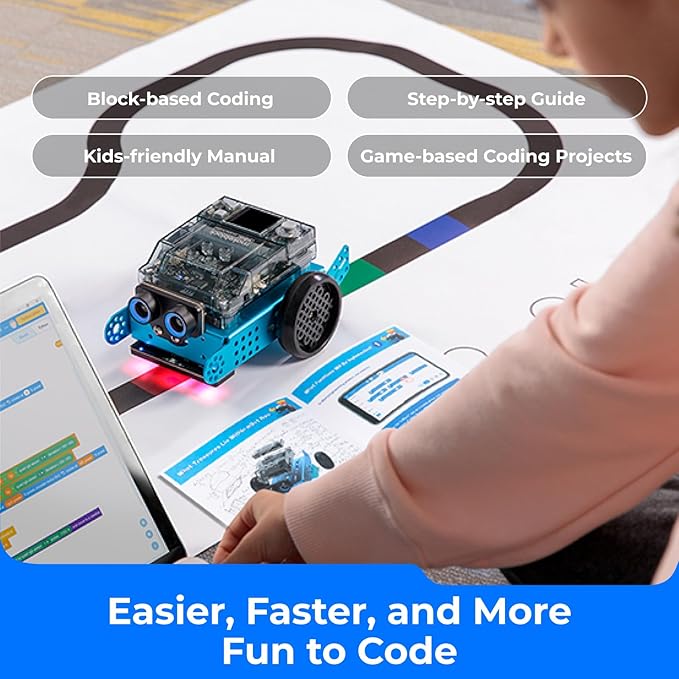 Makeblock mBot2 Coding Robot for Kids, AI Learning Support Scratch & Python Programming, Robotics Kit for Kids Ages 8-12 and up, Building STEM Robot Toys Gifts for Boys Girls