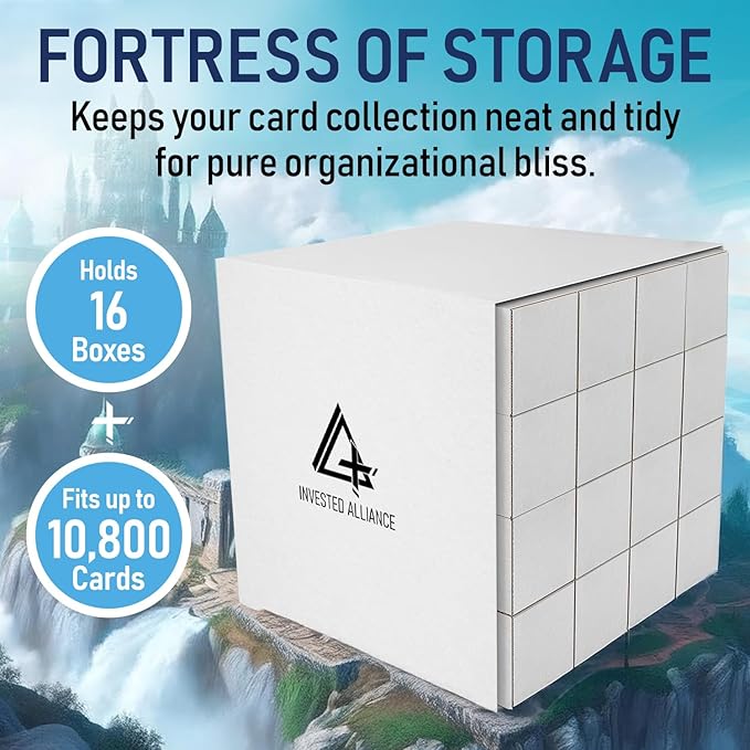 Premium Trading Card Box Storage For Sports, Baseball, Football, Basketball, MTG & TCG Collector | Baseball Card Storage Boxes & Organizer For Magic Sorter Bulk. Sports Holder For Collection.