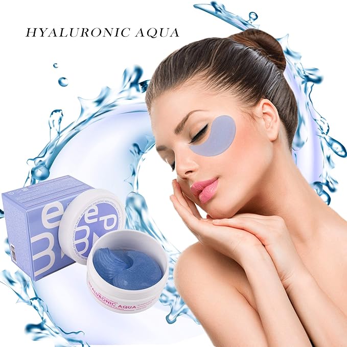 MEDB Re-vitalizing Hyaluronic Aqua Hydrogel Eye Patch | Korean Skincare | Deep Hydration & Wrinkle Care | Calming Eye Patches for Dry, Sensitive Skin | 60 Patches (30 Pairs)