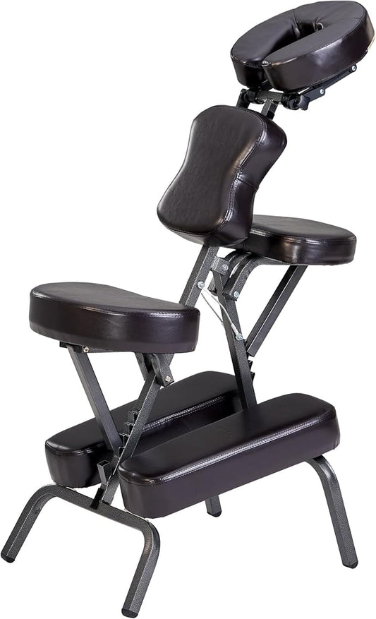 Master Massage Bedford Portable Light Weight Massage Chair, Burgundy, with Carry Case