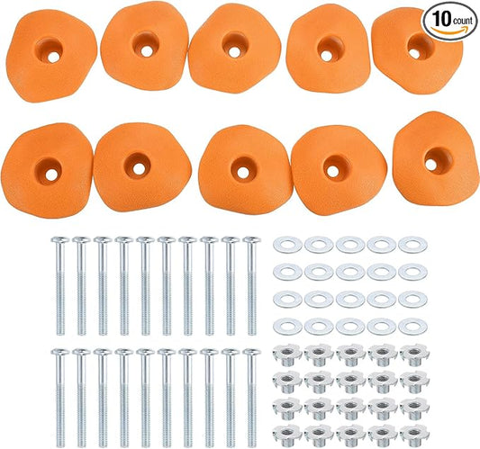 PATIKIL Rock Climbing Holds, Climbing Rock Wall Grips Play Set Climber Attachments with Single Holes for Playground