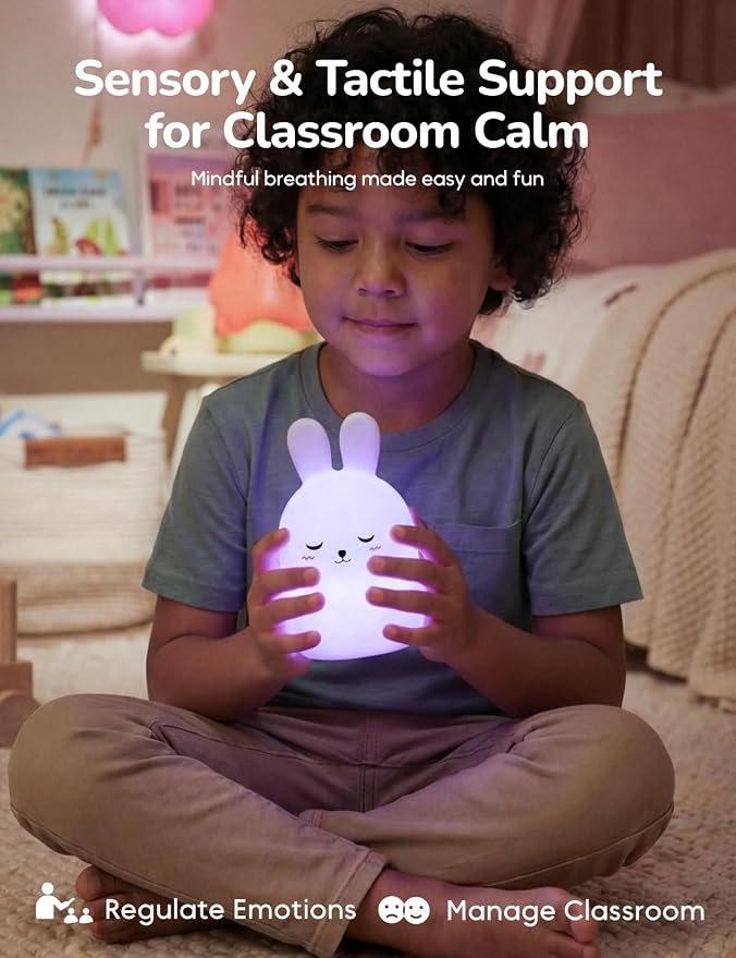 Breathing Pal 'Bonnie'- Mindfulness Breathing Light, Guided Visual Meditation Breathing Light, Anxiety Relief Items for Calm Down Corner/Meditation/Sleep for Adult&Kid