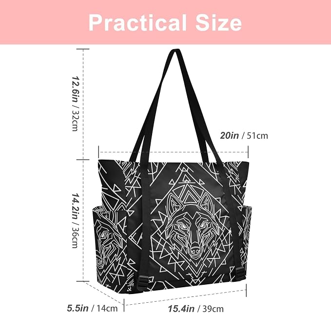 MCHIVER Yoga Bag for Women Men Large Yoga Mat Bag with Adjustable Strap Workout Bags Totes for Pilates Yoga Travel