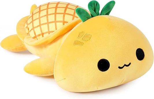 Onsoyours Turtle Plush Cute Pineapple Soft Stuffed Animal Turtle Plush Pillow, Tortoise Kawaii Pineapple Plushie Toy for Kids (Pineapple Turtle, 13")