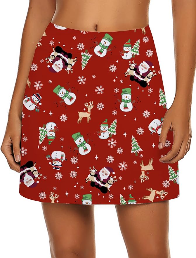 Ekouaer Women's Active Performance Skort Lightweight Skirt for Golf Tennis | Built-in Shorts, A Line, High Waisted, Tummy Control, Pickleball, Running, Workout, Sports, Skorts for Woman