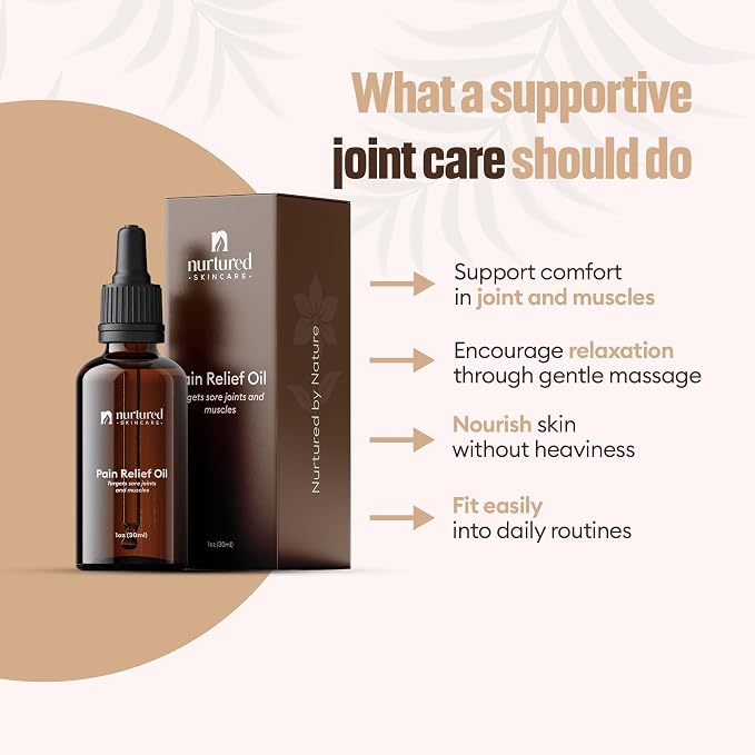 Sore Muscles & Joints Comfort Botanical Oil (2 Fl Oz), Lightweight Massage Oil with Arnica, Comfrey & Boswellia for Daily Body Comfort