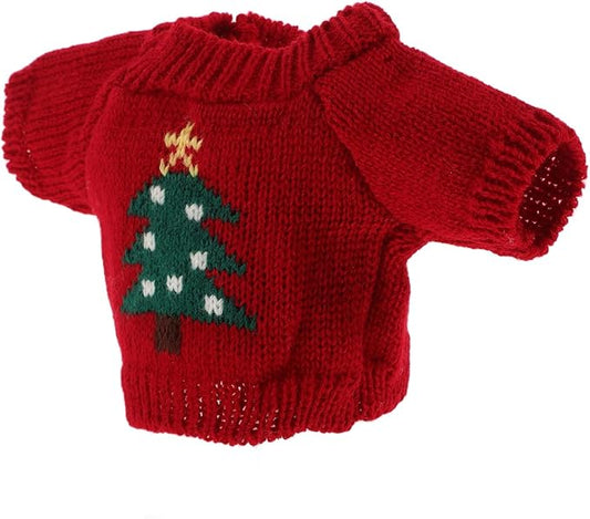 TOYANDONA Bear Sweater & Doll Clothes - Fits 12-16 Inches, Includes Cute Clothes, Glasses & Kawaii Plush Doll Outfits