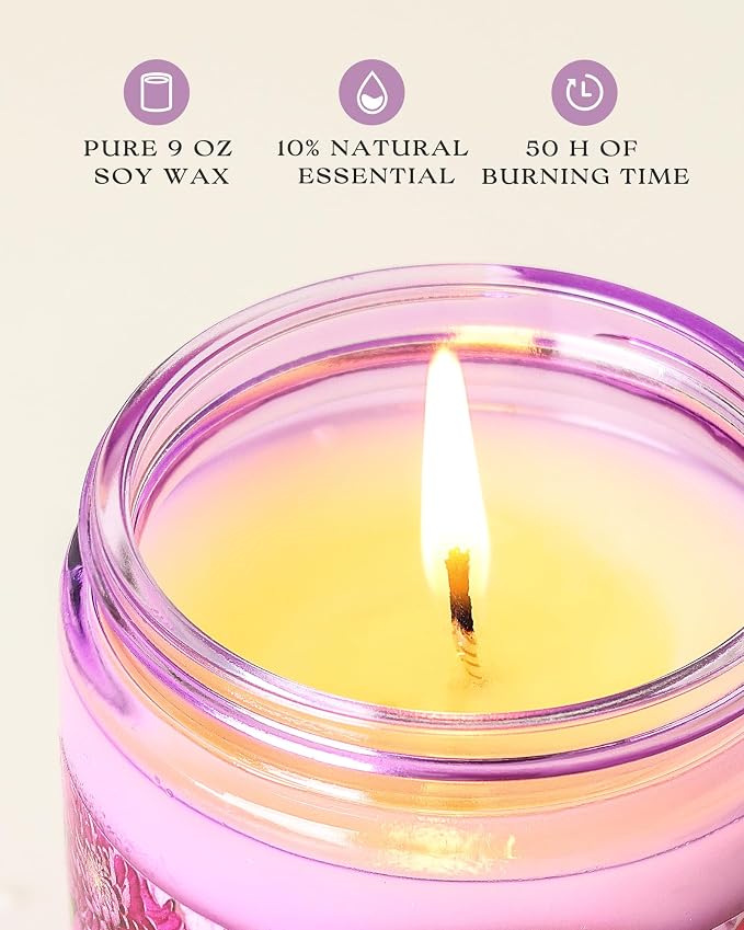 AOOVOO Dreamy Garden Odor Eliminating Highly Fragranced Candle - Eliminates 95% of Pet, Smoke, Food, and Other Smells Quickly, Non Toxic Air Freshing Soy Candle, Up to 50 Hours Burn time