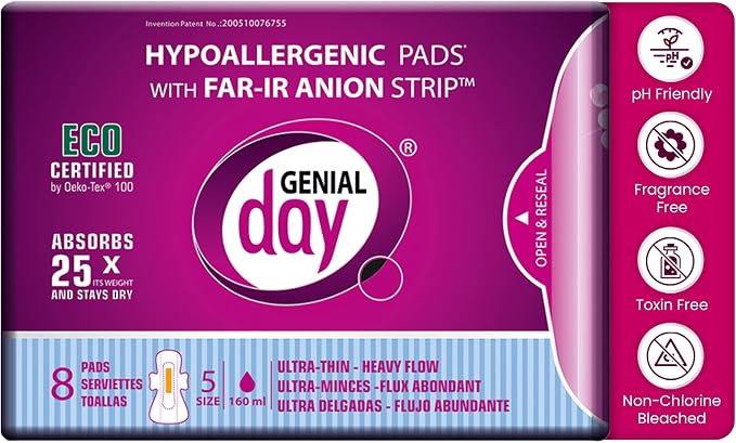Genial Day Heavy Pads 8 CT