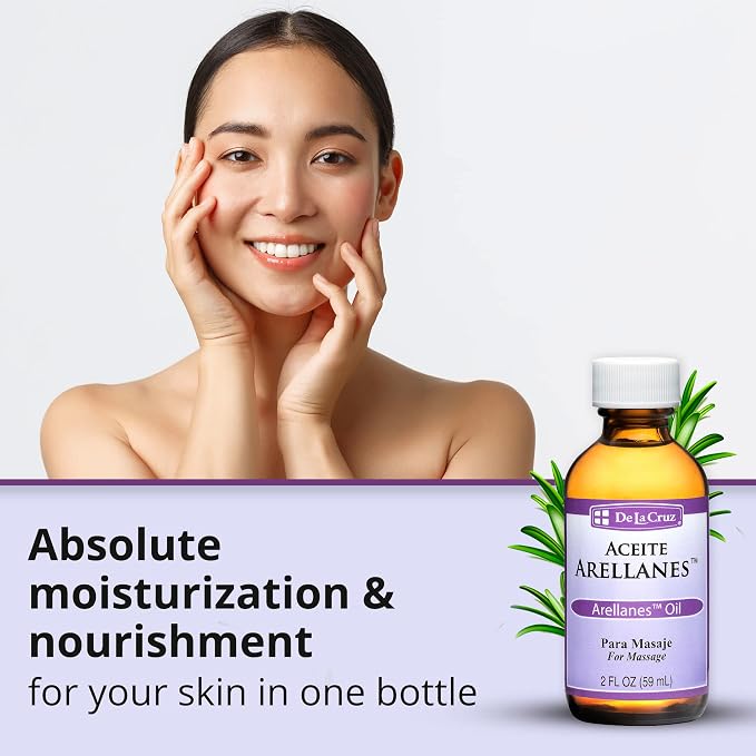 De La Cruz - Arellanes Oil Blend - Massage Oil - Moisturizing Body Oil with Rosemary - 2 fl OZ (1 Bottles)