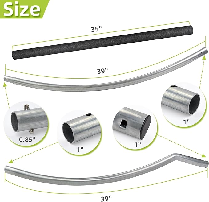 Trampoline Poles Replacement for Skywalker Or Jumpzylla,Galvanized Trampoline Enclosure Pole for Skywalker or Jumpzylla,Replace Parts#4201 4202 4135 OR for Jumpzylla 8ft 10ft&12ft 14ft
