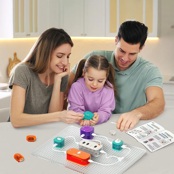 Science Can Circuits for Kids, Beginner Circuit Board Electronic Kit with 80 Experiments STEM Toys for Boys and Girls, Educational Toys Science Kits for Kids Age 8 9 10 Years Old