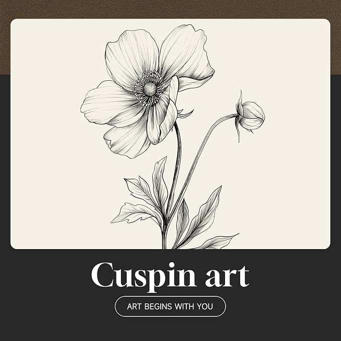 Framed Black and White Floral Wall Art for Bedroom, Vintage Minimalist Botanical Prints Artwork for Walls, Neutral Flower Pictures for Modern Farmhouse Bedroom Living Room Office Wall Decor, 12x16 In