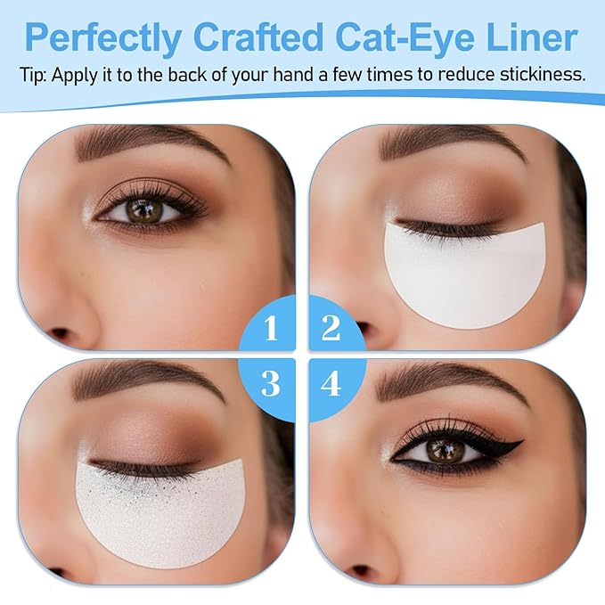 Eyeshadow Shield, 150 Pieces Lint Free Eyeshadow Stencil Tape Gel Mascara Shield Pad Under Eye Patches Eyeliner Makeup Tape for Eyeshadows Eyelash Extensions Eyeliner Lip Tinting Makeup