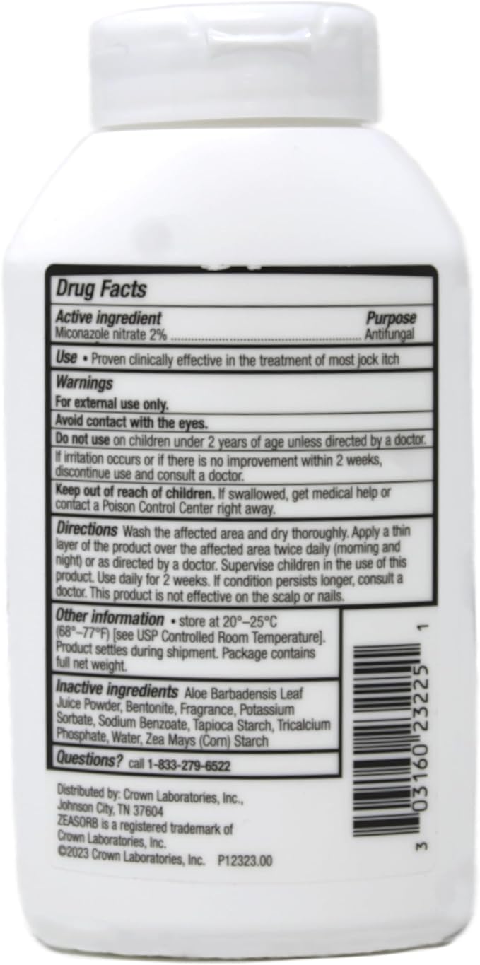 Zeasorb Super Absorbent Antifungal Treatment Powder for Jock Itch, 2.5 Ounce (Pack of 2)