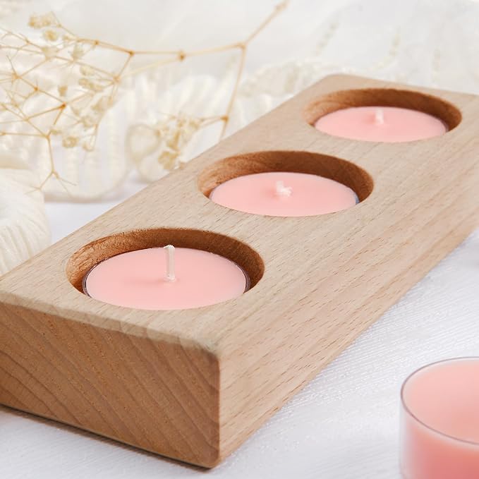 DEYBBY Natural Hibiscus Orchid Scented Soy Wax Tealight Candles Bulk, Aromatherapy Luxury Tea Candle Set of 36-4 Hour Burning Great Gift