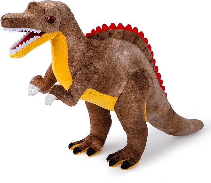 Dinosaur Plush Toy, Spinosaurus Stuffed Animal Throw Plushie Pillow Doll, Soft Grey Fluffy Friend Hugging Cushion - Present for Every Age & Occasion…