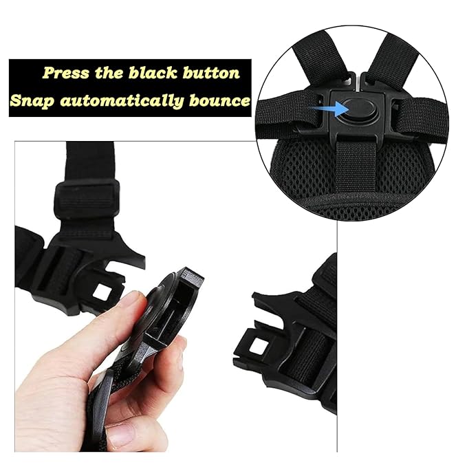 4in1 Universal 5 Point Harness Baby Seat Belt, Adjustable Baby Safety Strap, Child Seat Belts Shoulder Pads, Cushion Crotch Pads for High Chair Stroller, Include Shoulder Pads & Guarding Pad