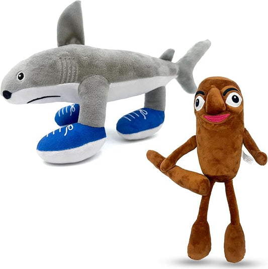 Plushies Set – 13" Tralala & 16" Tung Soft Stuffed Animal Pillows for Fans, Perfect for Kids' Bedroom Decor, Birthday for Boys & Girls Cute Halloween Plush Toy (Style 2+Tung)