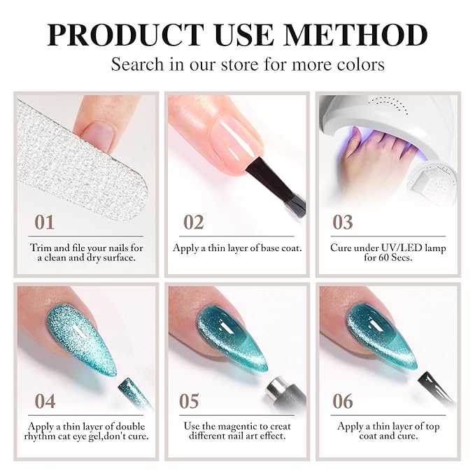Double Rhythm 15ML Ice Glass Cat Eye Gel Polish with Magnet Holographic Glitter Shimmer Translucent Sheer Color Salon Soak Off Magnetic Nail at Home (Dark Orange-MC1127)