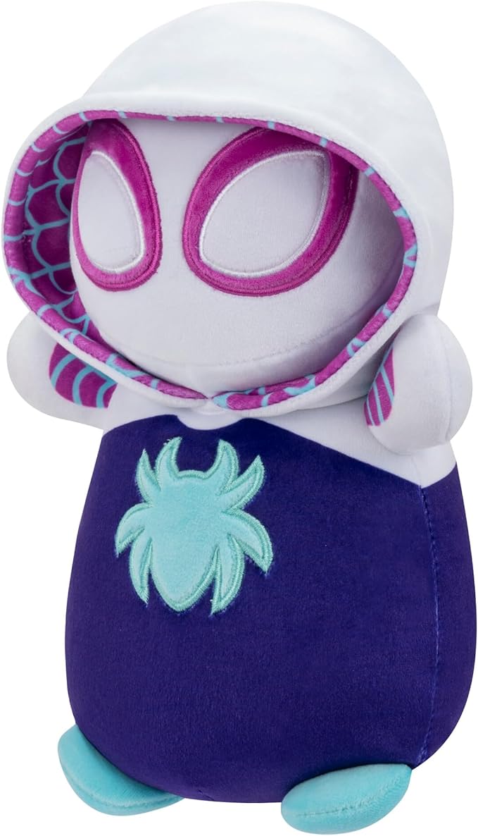 Squishmallows Original Marvel Spidey and His Amazing Friends 10-Inch Ghost-Spider HugMees - Medium-Sized Ultrasoft Official Jazwares Plush