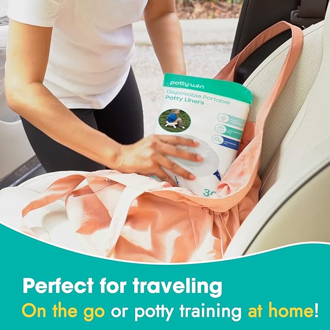 Potty Win [90 Counts] Disposable Potty Liners Compatible with OXO Tot 2-in-1 Go Potty, Potty Refill Bags for Toddler Travel, Universal Potty Bags Fit Most Potty Chairs
