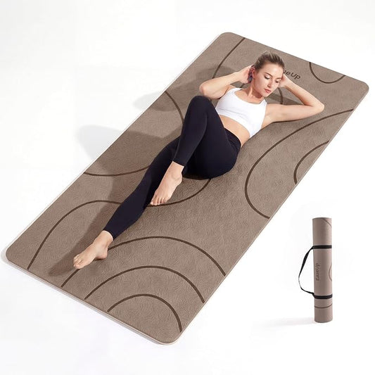 EaseUp Large yoga mat,73’x35.5’x0.4’,extra thick and wide,10mm pilates mat,non-slip exercise mat,workout mats for home gym
