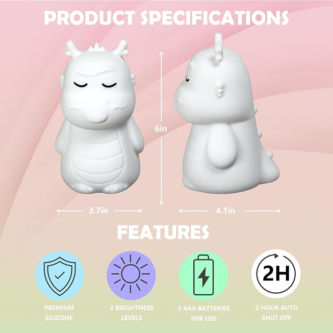 Breathing Loong Guided Visual Breathing Light for Mindfulness Relief | Relaxation Tool | Focus Meditation Device & Calming Night Light | Ideal for All Ages, Home & School Use (Loong)