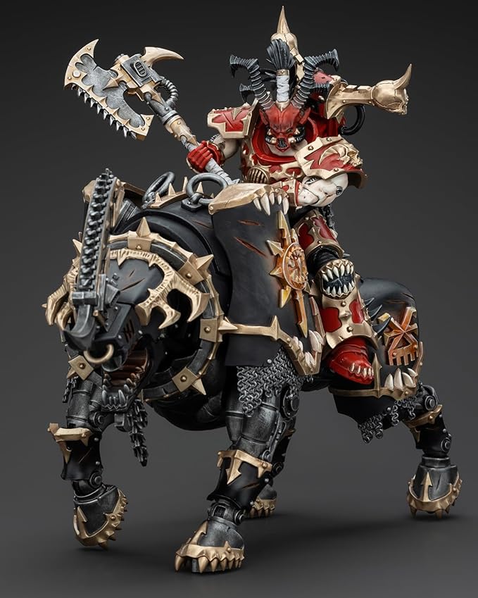 Pipigirl JoyToy GW 40K Genuine License 1:18 Action Figure, World Eaters Lord Invocatus, 4.96 inch Collectible Action Figures Sets