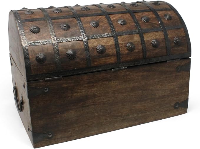 Treasure Chest Keepsake and Decorative Wood Box - Storage Box (XXX-Large 16x11x11)