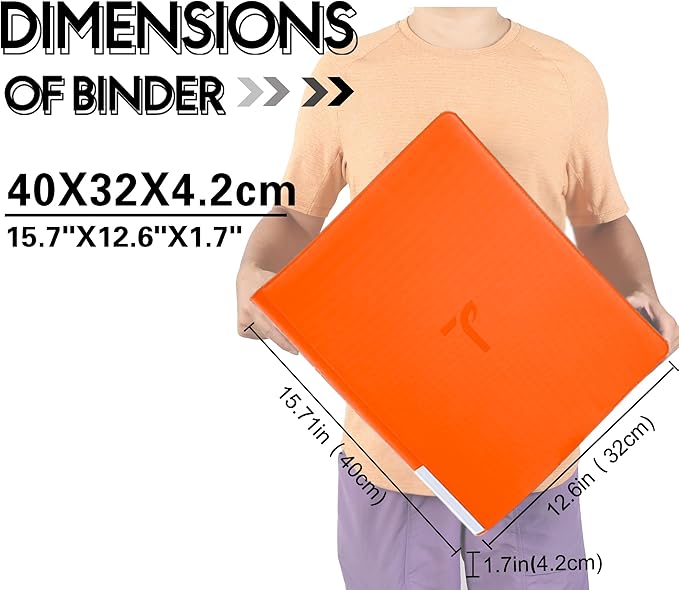 Top Loader Binder for Cards, 9 Pocket, Holds Up to 360 Toploaders with Ringless 20 Double-Sided Sleeves, Side Loading Top Loader Card Binder with Zipper for Trading Sports Cards in 3" x 4" Toploaders