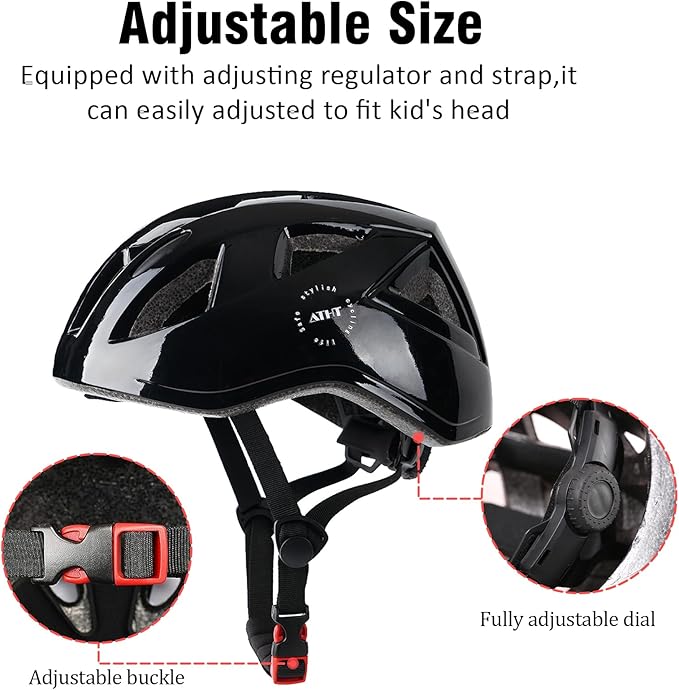 Kids Bike Helmet,2 Sizes Adjustable for Youth Child Boys & Girls Ages 3-5-8-14,Ventilation and Multi-Sport for Bicycle Skate