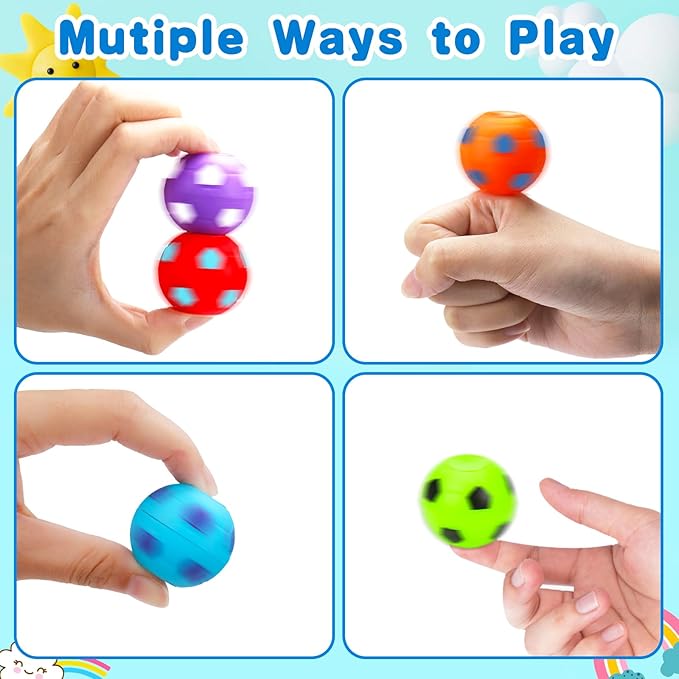 32PCS Fidget Spinner Soccer Balls Sports Birthday Party Favors Bulk for Kids 4-8 8-12 Halloween Goodie Treat Bag Stuffers Classroom Treasure Toys Carnival Prizes Pinata Fillers Mini Return Gifts