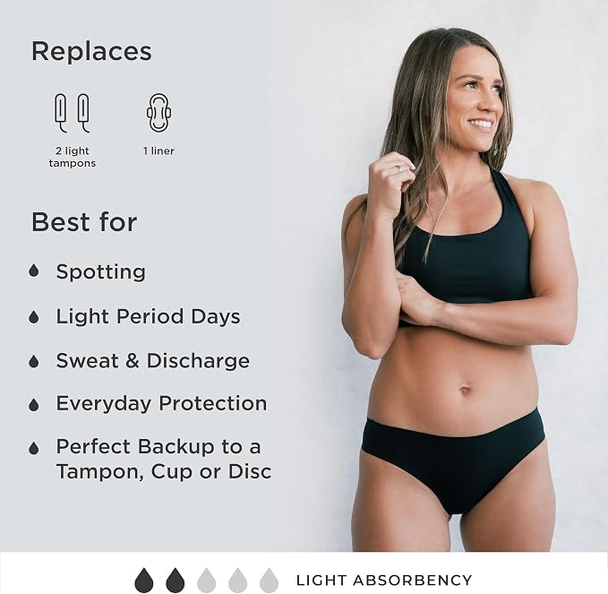 saalt Seamless Thong - Womens Period Underwear - Replaces 1 Liner or 2 Light Tampons