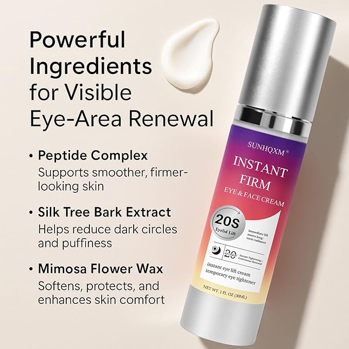 20S Instant Eye Lift Cream | Instantly Firms the Eye Area, Reduces Puffiness & Under-Eye Bags, Smooths Wrinkles – Dual Firming Action with Long-Lasting Results – 30ml (Unscented)