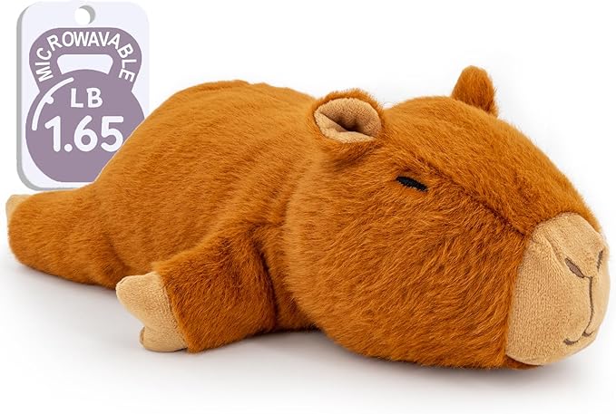MARYSUN Microwavable Capybara Stuffed Animal - Weighted Stuffed Animal Plush, Heating Pad, Cozy Gift for Girls|Women|Kids|Elder People