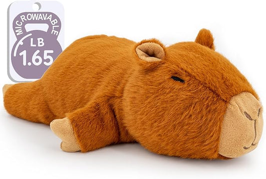 MARYSUN Microwavable Capybara Stuffed Animal - Weighted Stuffed Animal Plush, Heating Pad, Cozy Gift for Girls|Women|Kids|Elder People