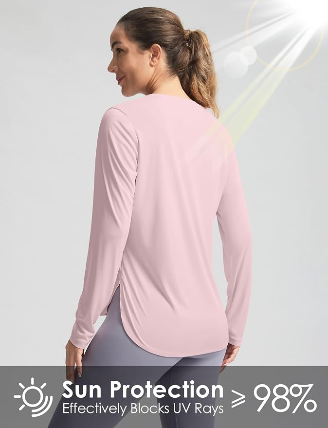 Women's Sun Shirts UPF 50+ Long Sleeve UV Protection Shirt Lightweight Quick Dry Workout Hiking Tops for Women